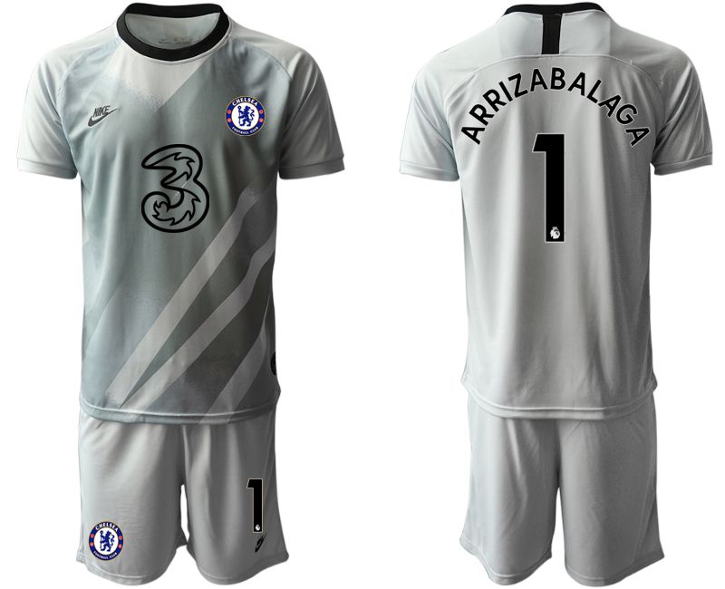 Men 2020-2021 club Chelsea gray goalkeeper #1 Soccer Jerseys
